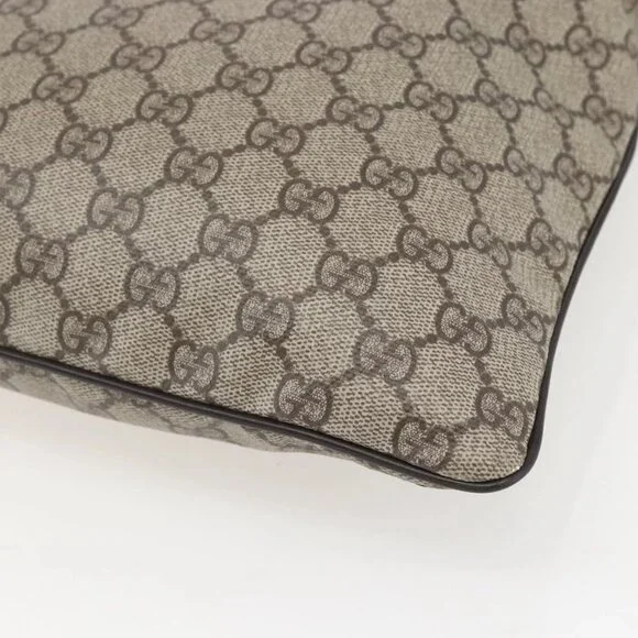 GUCCI GG Supreme Shoulder Bag PVC Beige Silver Auth 151520 - Picture 5 of 16